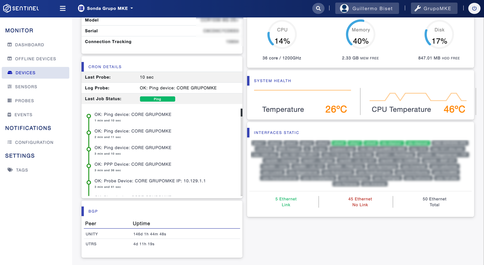 More information for device overview, including interfaces